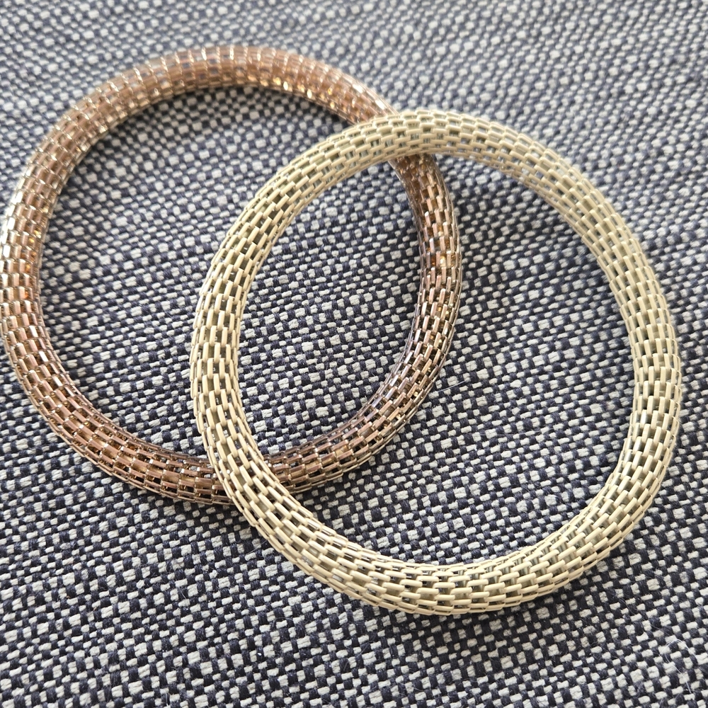 Chic Two-Tone Mesh Bracelets